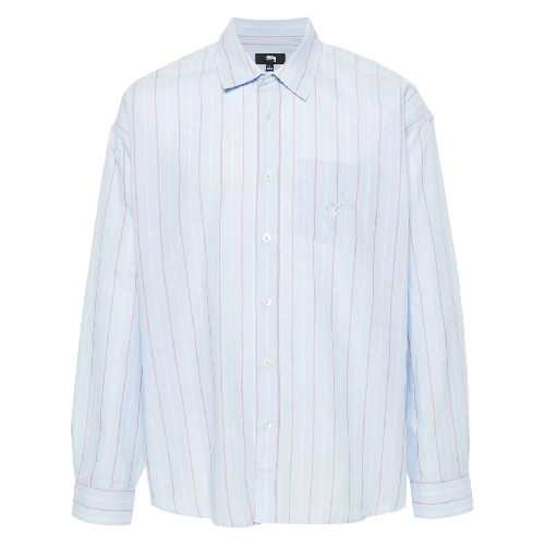 Stussy Embrioded Blue Longsleeve Shirt
