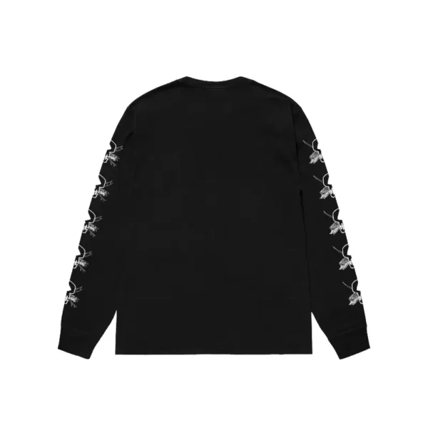 Stussy Foils LS Black Longsleeve Shirt Back