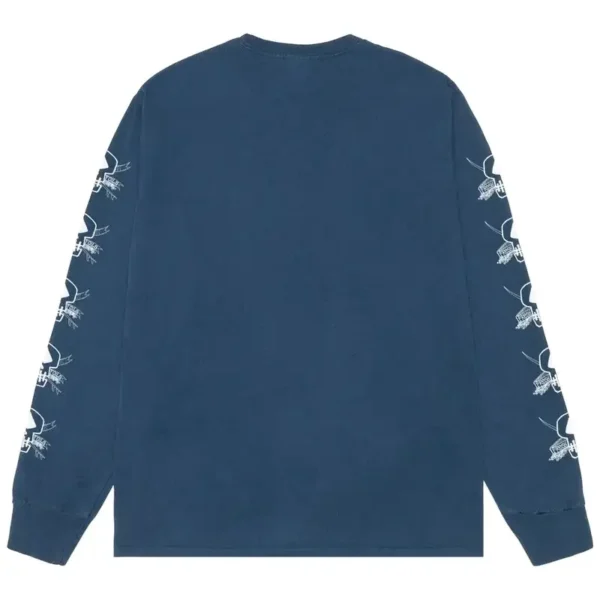 Stussy Foils LS Navy Longsleeve Shirt Back
