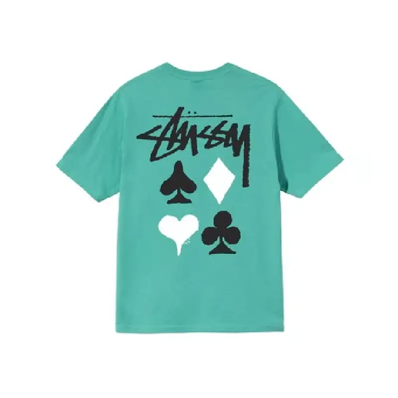 Stussy Full Deck 2 Green T-Shirt Back