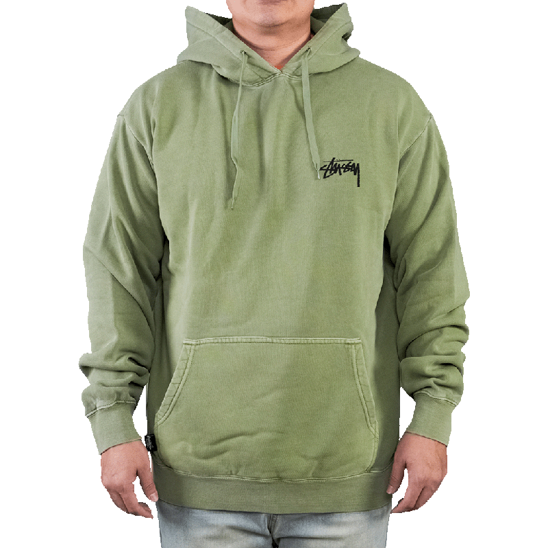 Stussy Fuzzy Dice Green Pullover Hoodie