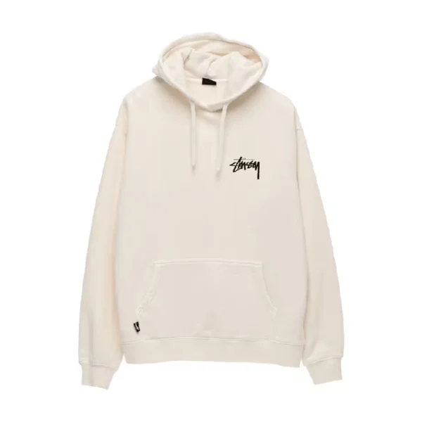 Stussy Fuzzy Dice White Pullover Hoodie