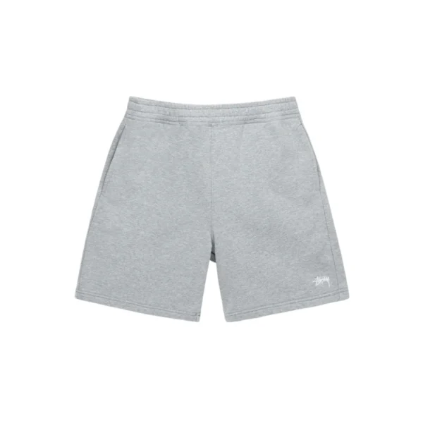 Stussy Grey Heather Stock Logo Sweatshort