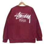 Stussy Guam Pullover Red Crewneck Shirt-back