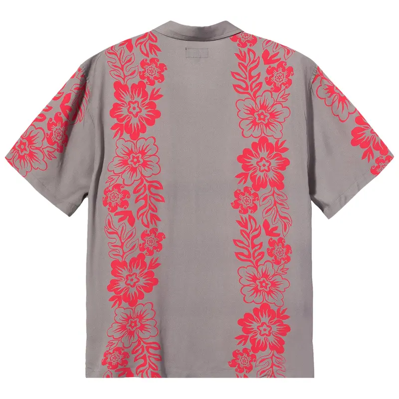 Stussy Hawain Pattern Grey T-Shirt Back