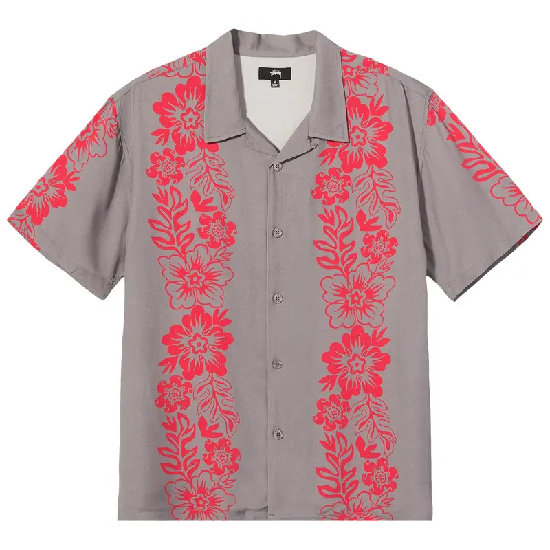 Stussy Hawain Pattern Grey T-Shirt