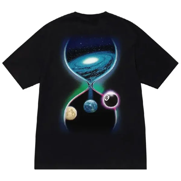 Stussy Hourglass Galaxy Black Tee Back