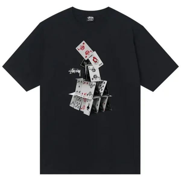 Stussy House of Cards Black Tee