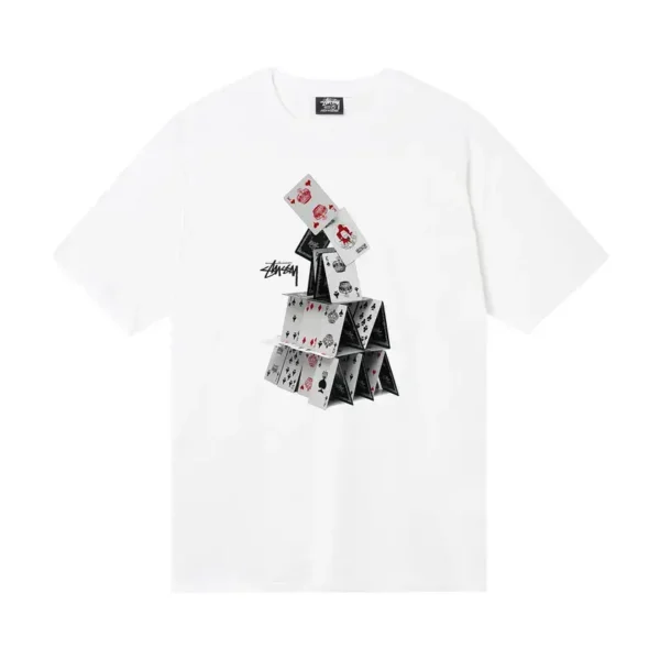 Stussy House of Cards White Tee