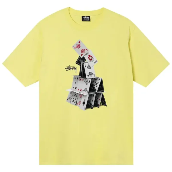 Stussy House of Cards Yellow Tee