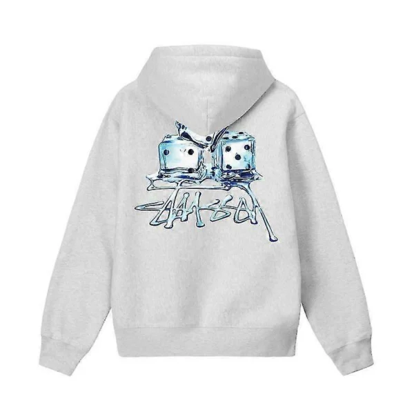 Stussy Ice Cube Dice Grey Hoodie-back