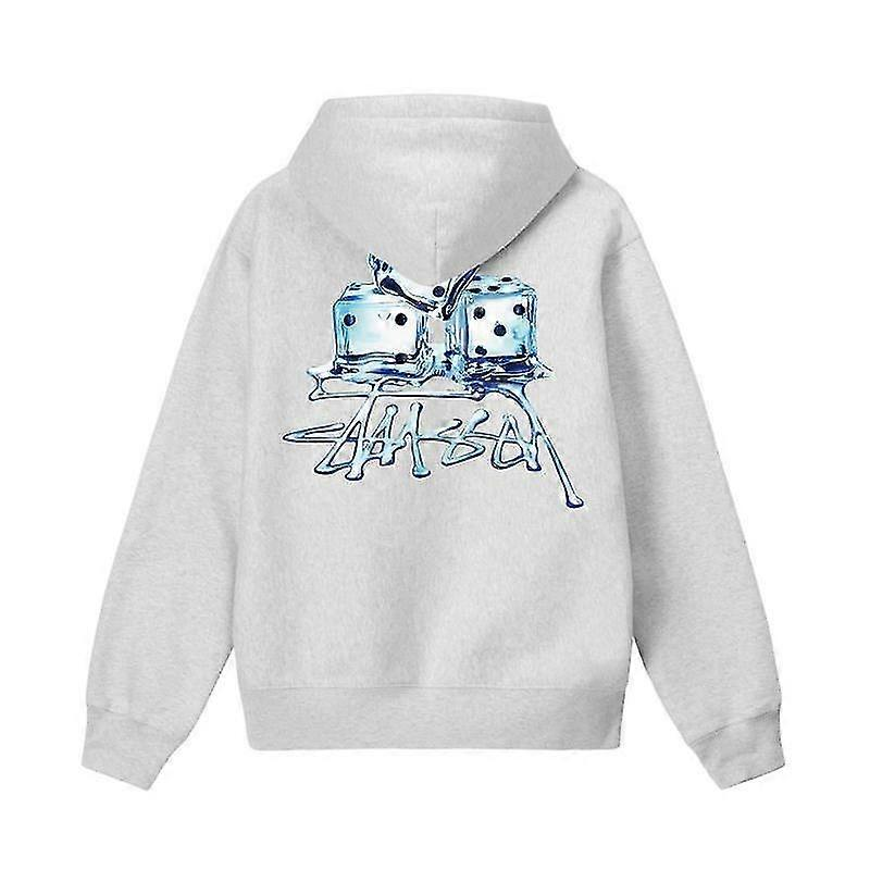 Stussy Ice Cube Dice Grey Hoodie-back