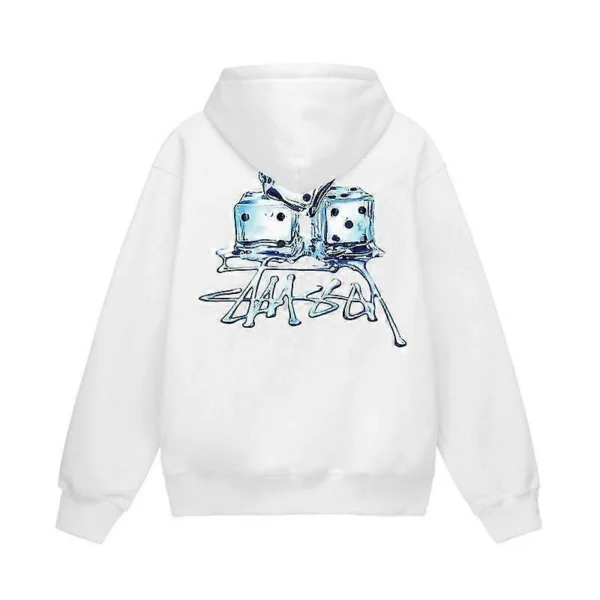 Stussy Ice Cube Dice White Hoodie