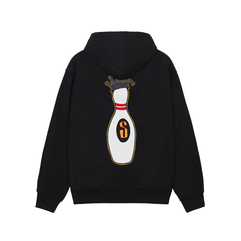 Stussy Kingpin Black Zip Up Hoodie-back