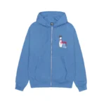 Stussy Kingpin Blue Zip Up Hoodie