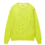 Stussy Knit Curly S Lime Sweater-back