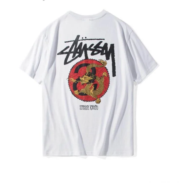 Stussy Kyoto White T Shirt-back