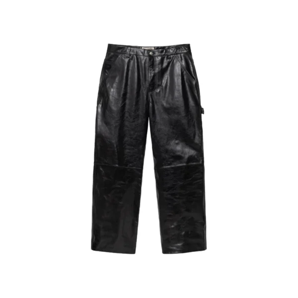 Stussy Leather Black Work Pants