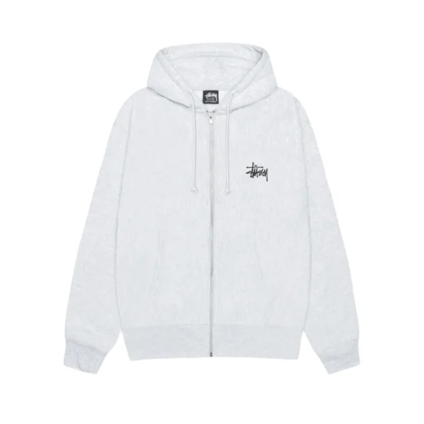 Stussy Meaty Ash Heather Zip Up Hoodie
