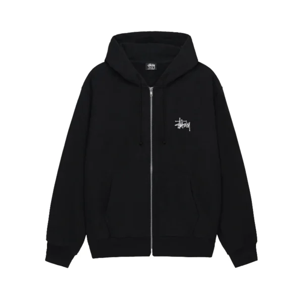 Stussy Meaty Black Zip Up Hoodie