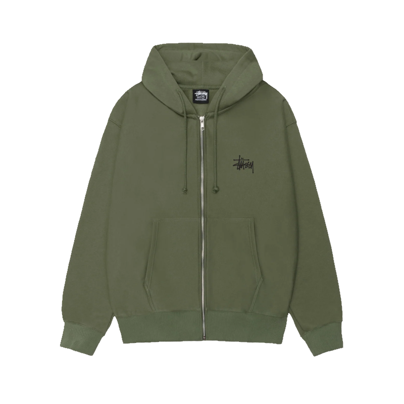 Stussy Meaty Olive Zip Up Hoodie