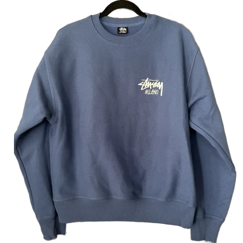 Stussy Milano Navy Long Sleeve Shirt