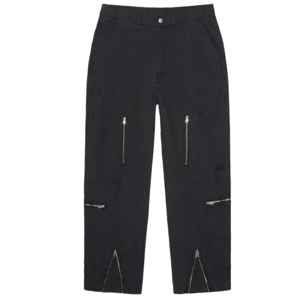 Stussy Nyco Flight Black Zipper Pants