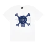 Stussy Paisley Blue Skull White T-Shirt