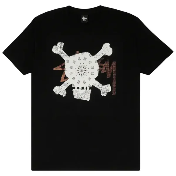 Stussy Paisley Skull Black T-Shirt