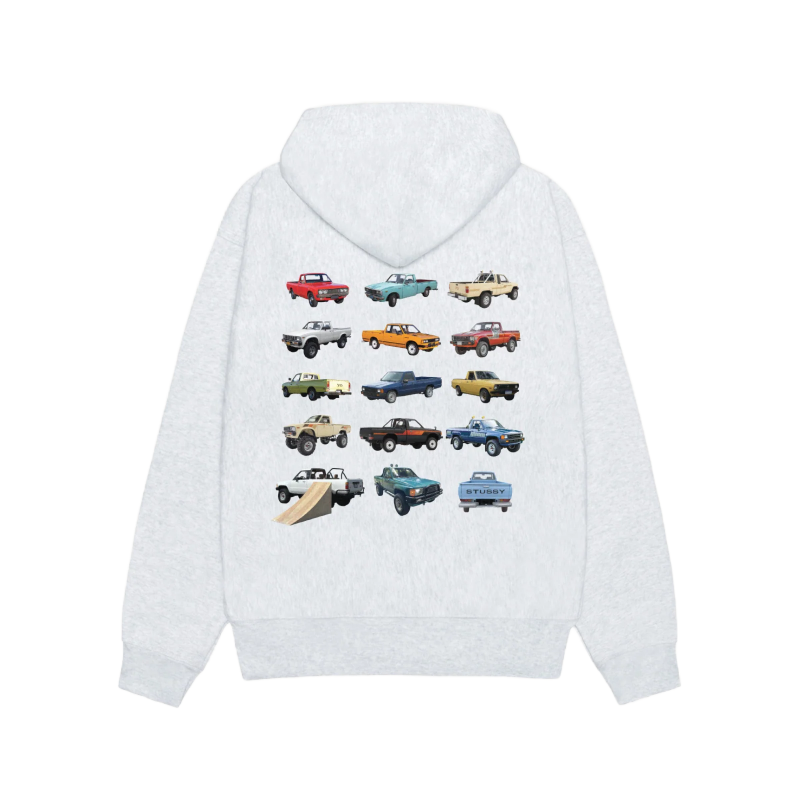 Stussy Pickup Ash Heather Zip Up Hoodie-back