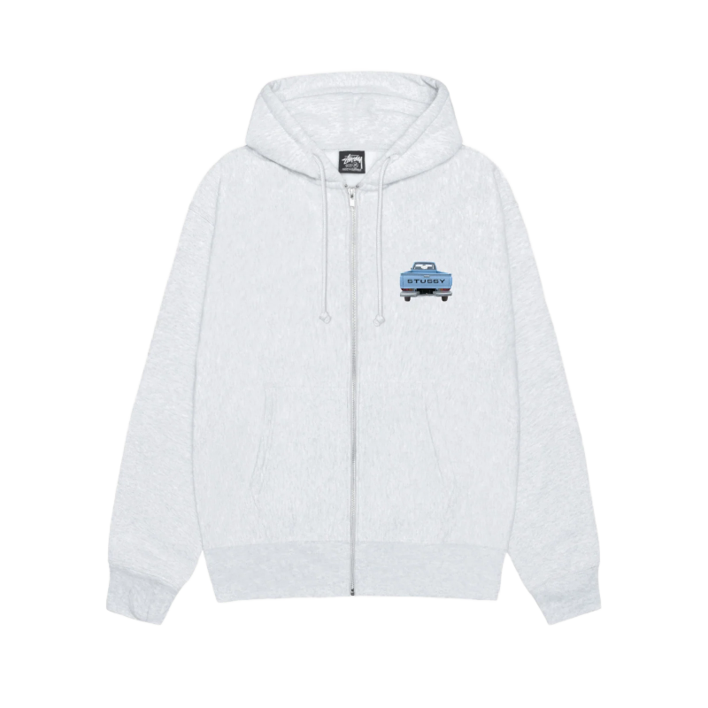Stussy Pickup Ash Heather Zip Up Hoodie