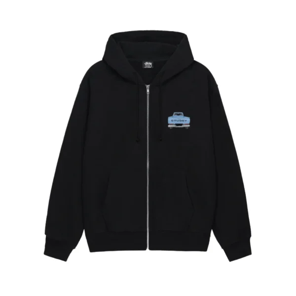 Stussy Pickup Black Zip Up Hoodie