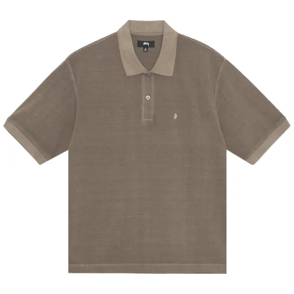 Stussy Pique Polo Taupe T-Shirt
