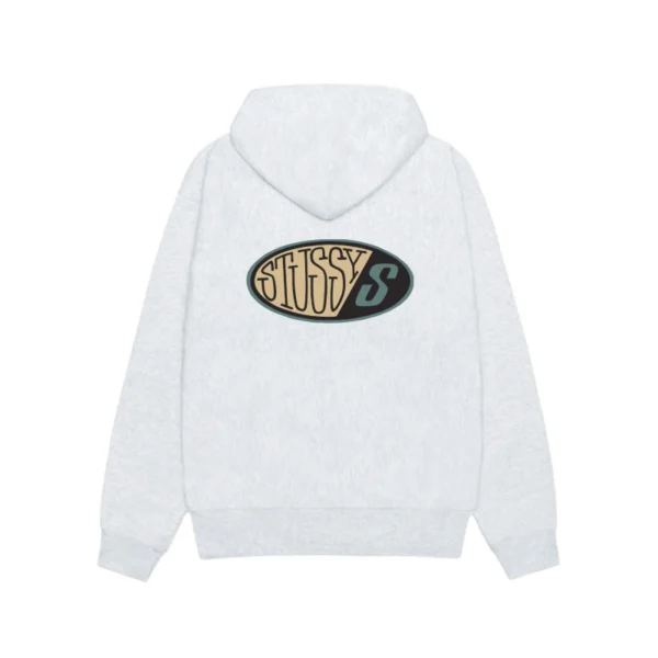 Stussy Pitstop Ash Heather Pullover Hoodie-back