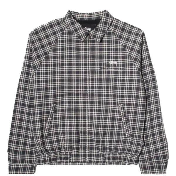 Stussy Plaid Linen Bryan Navy Jacket