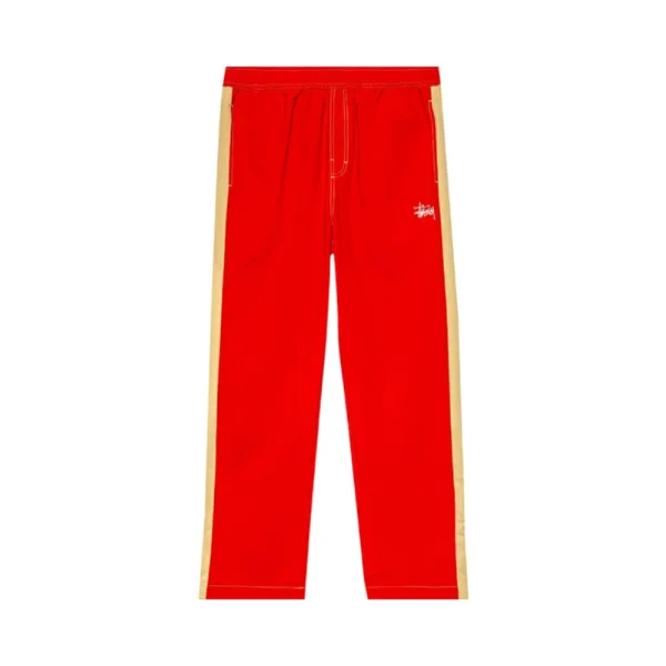 Stussy Relaxed Fit Panel Track Red Pants