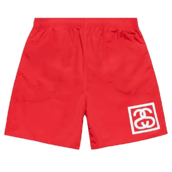 Stussy SS link Red Nylon Swim Shorts