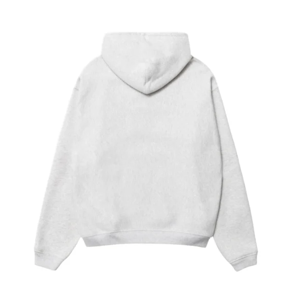 Stussy STU Relaxed Fit Ash Heather Hoodie-back