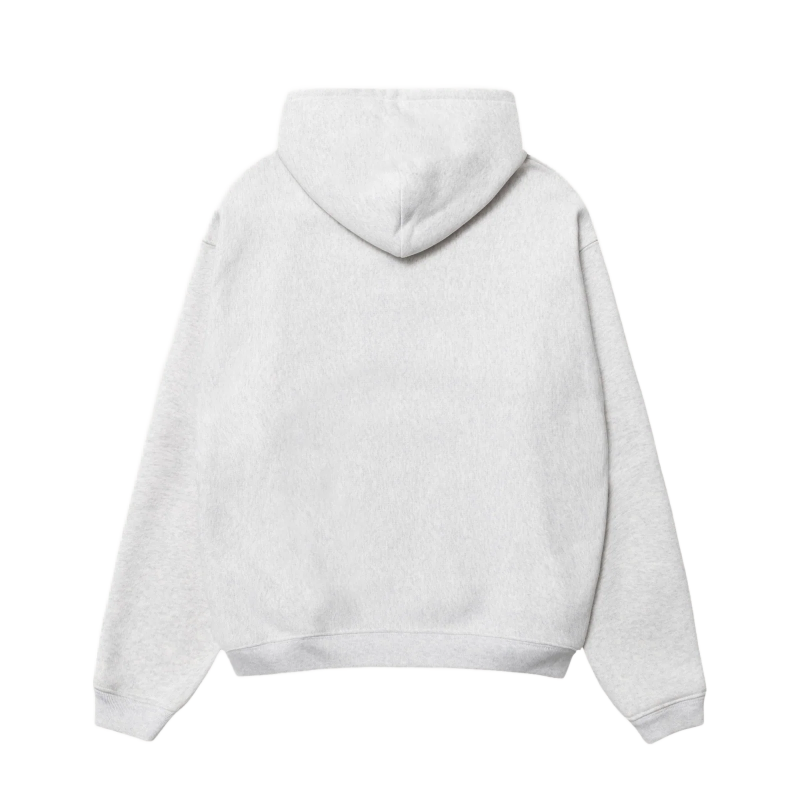 Stussy STU Relaxed Fit Ash Heather Hoodie-back