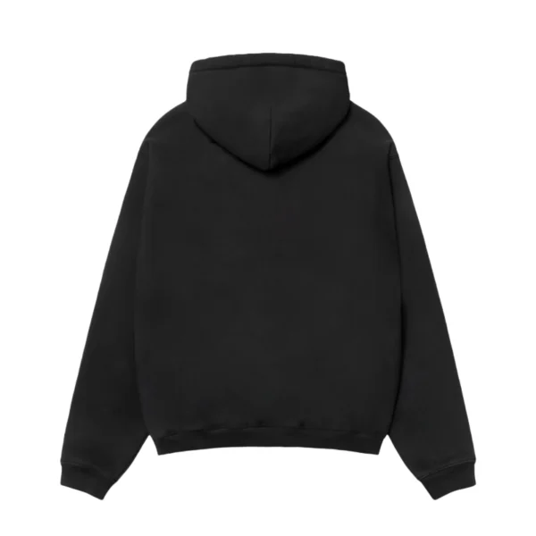 Stussy STU Relaxed Fit Black Hoodie-back