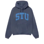 Stussy STU Relaxed Fit Navy Blue Hoodie