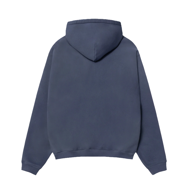 Stussy STU Relaxed Fit Navy Blue Hoodie-back