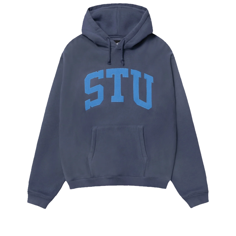 Stussy STU Relaxed Fit Navy Blue Hoodie