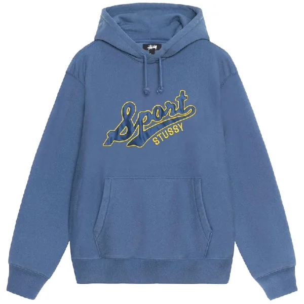 Stussy Satin Patch Blue Hoodie