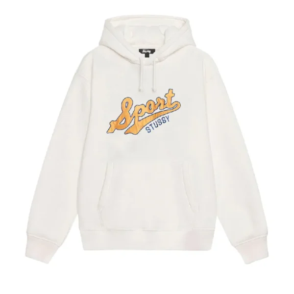 Stussy Satin Patch Off White Hoodie