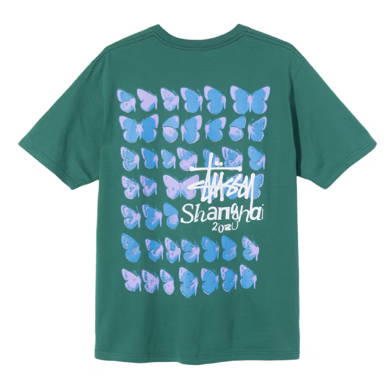 Stussy Shanghai Green Tee-back