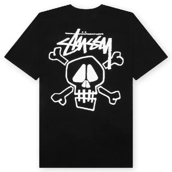Stussy Skull Bones Black T-Shirt Back