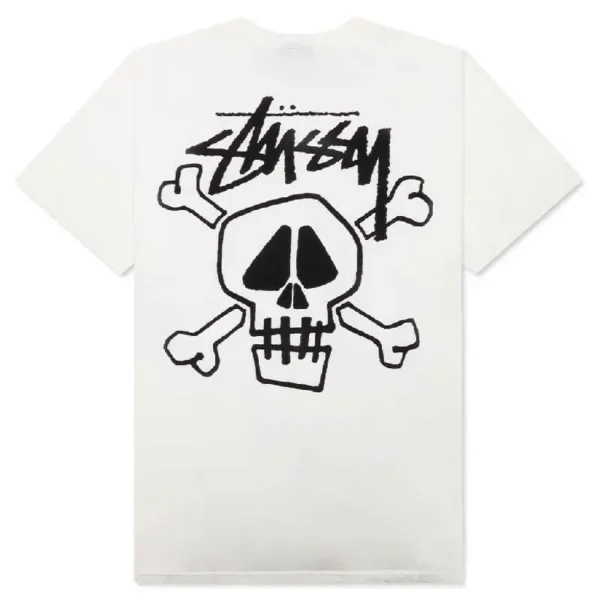 Stussy Skull Bones White T-Shirt Back