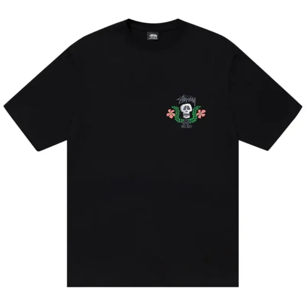 Stussy Skull Crest Black Tee