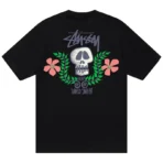Stussy Skull Crest Black Tee Back